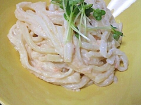 簡単！明太子クリームうどん☆